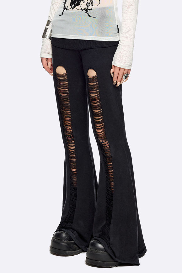 Bild von Broken Flare Strickhose