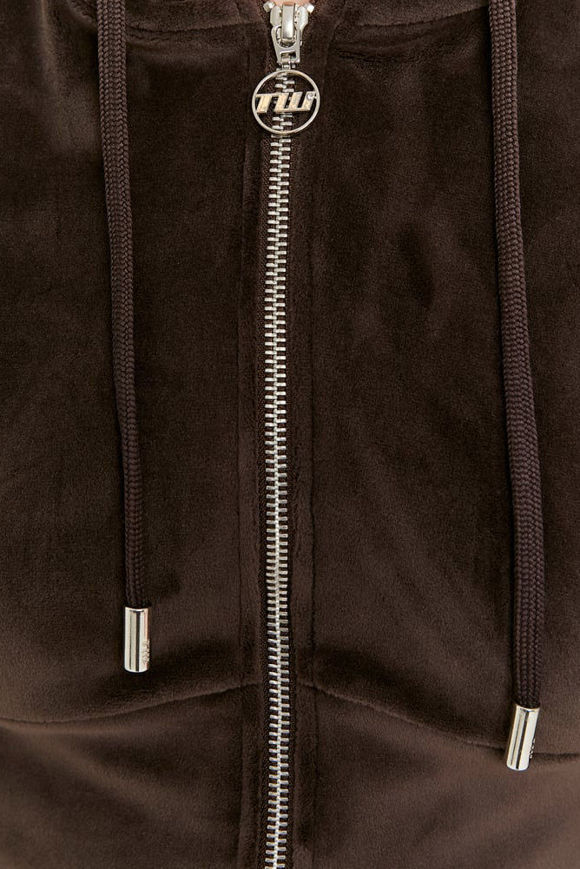 Image sur Samt Crop Jacke