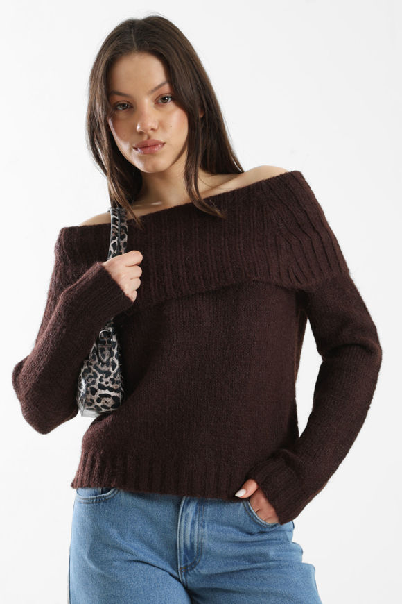 Bild von ONLSHINE Off Shoulder Strickpullover