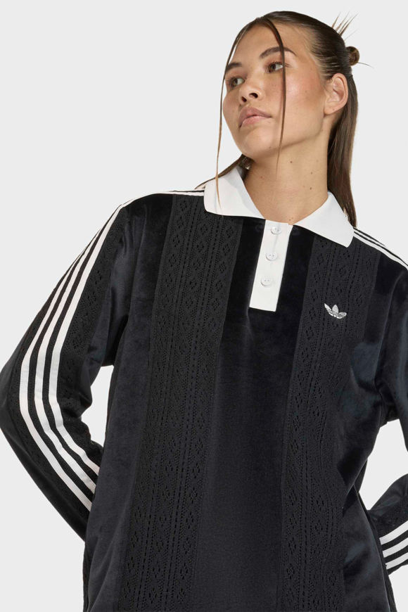 Image sur Oversize Samt Langarmshirt