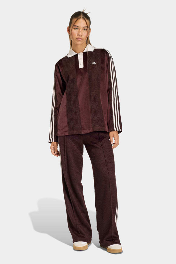 Image sur Oversize Samt Langarmshirt