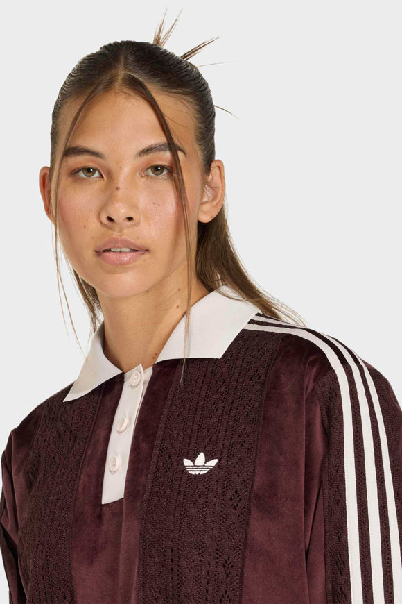 Image sur Oversize Samt Langarmshirt