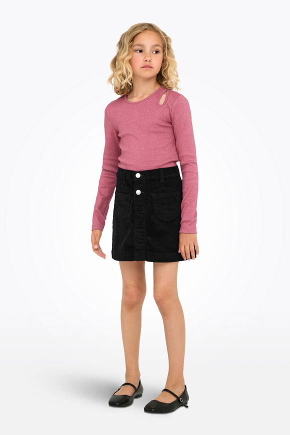 Image sur KOGTRINNY Geripptes Glitzer-Langarmshirt