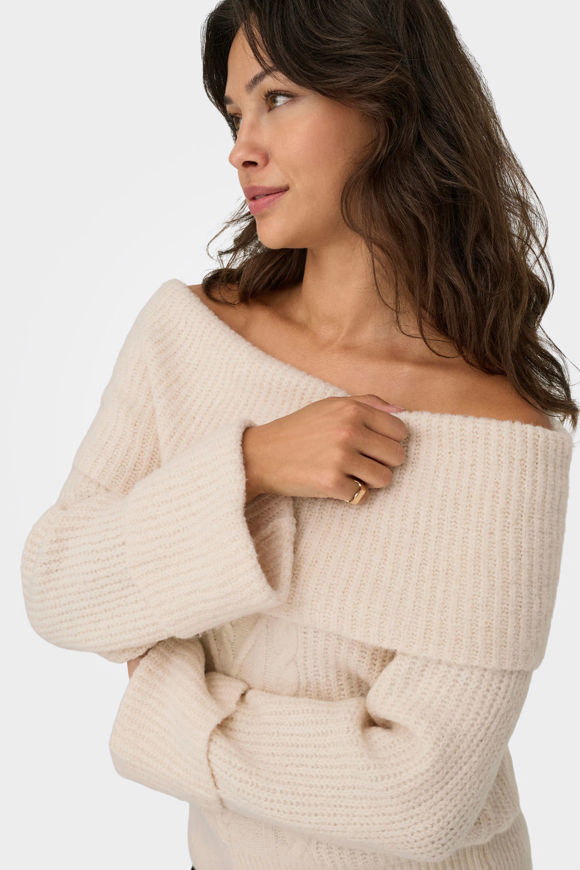 Bild von ONLLUNA Off Shoulder Strickpullover