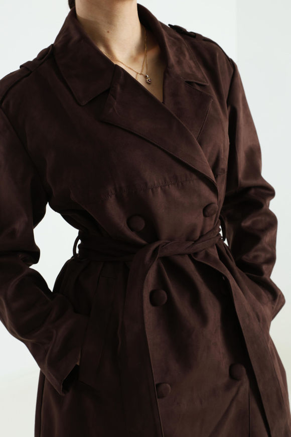 Bild von ONLBINE Kunstwildleder Trenchcoat