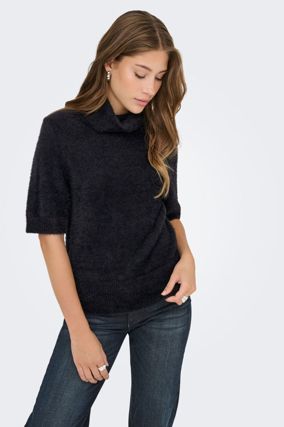 Bild von ONLPIUMO Hairy Kurzarm-Strickpullover