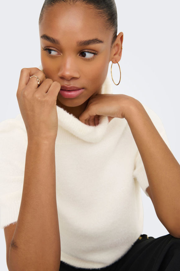 Image sur ONLPIUMO pull manches courtes en tricot poilu