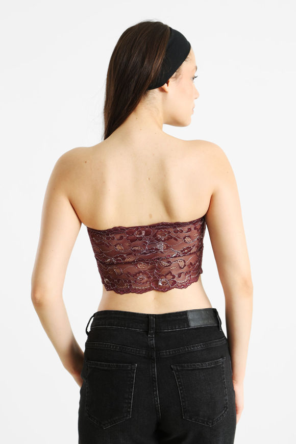 Bild von ONLCHLOE Bandeau Spitzen Crop Top