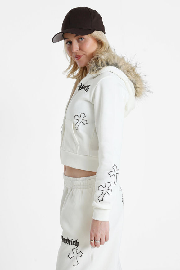 Image sur Cinder Crop Kapuzensweatjacke