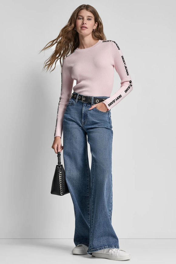 Image sur Geripptes Langarmshirt