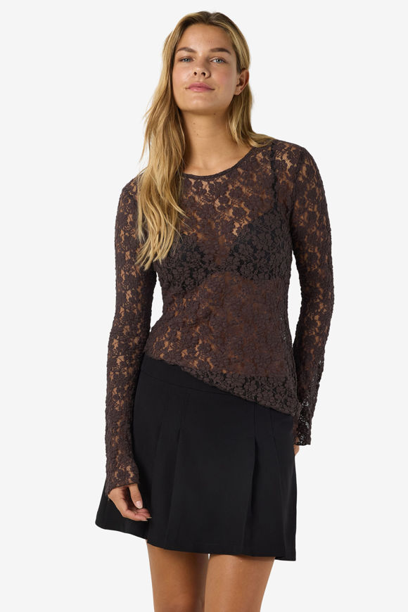 Image sur NMMIRIAM Spitzen Langarmshirt