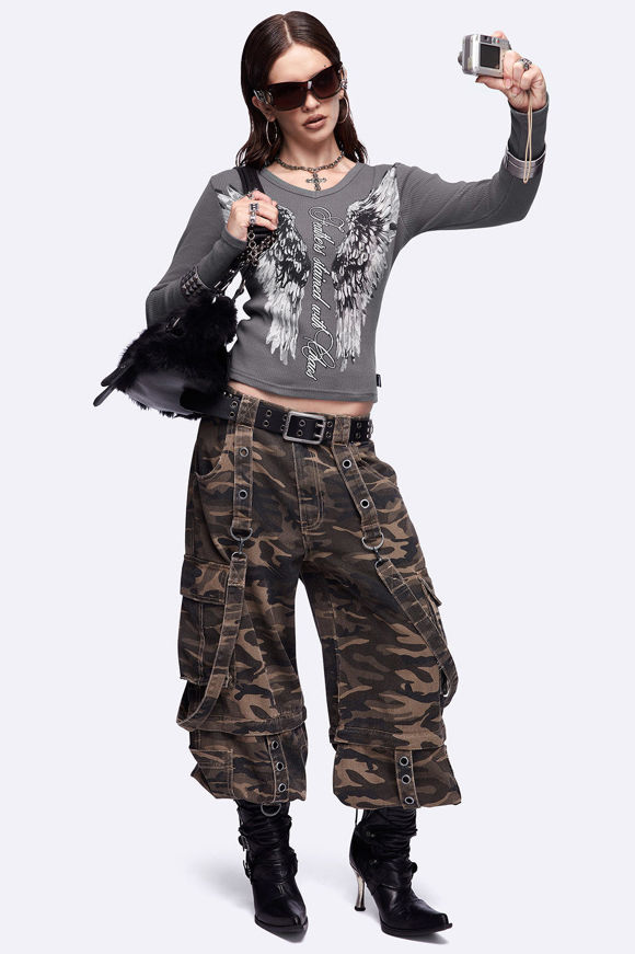 Image sur Feathers Stained shirt côtelé manches longues