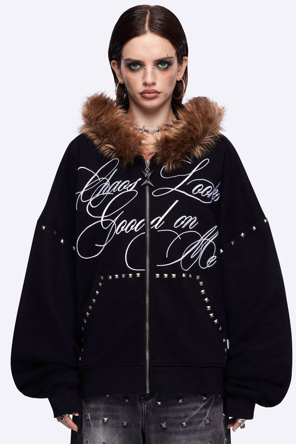 Image sur Chaotic Oversize Kapuzensweatjacke