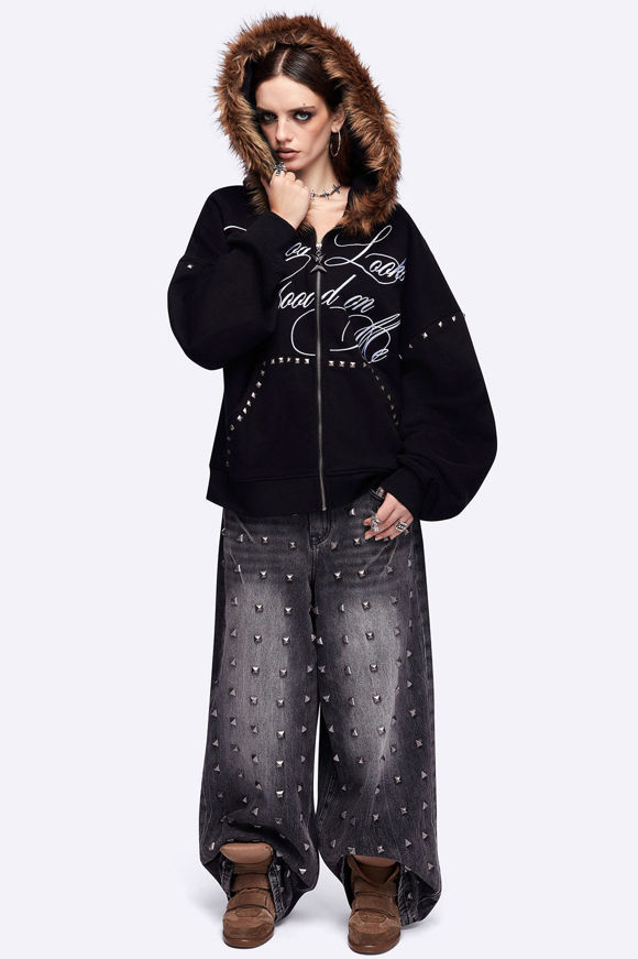 Image sur Chaotic Oversize Kapuzensweatjacke