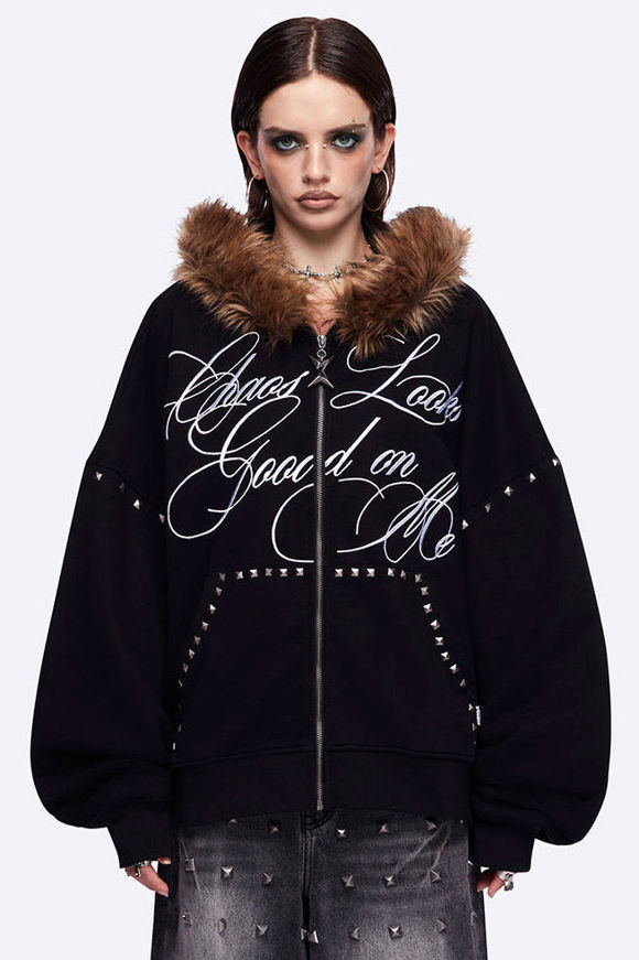 Image sur Chaotic Oversize Kapuzensweatjacke