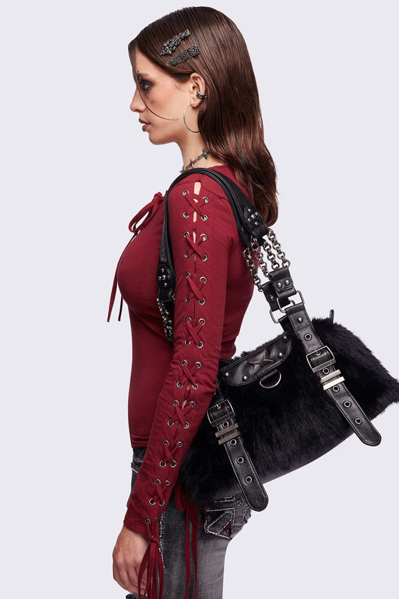 Image sur Gigi sac à bandoulière en fourrure synthétique