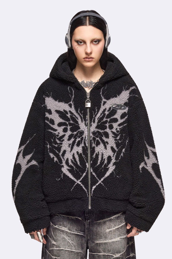 Image sur Dark Fly Borg Oversize Sherpa Jacke