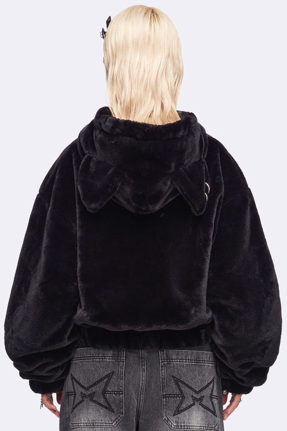 Image sur Cat Ear Oversize Kunstpelzjacke