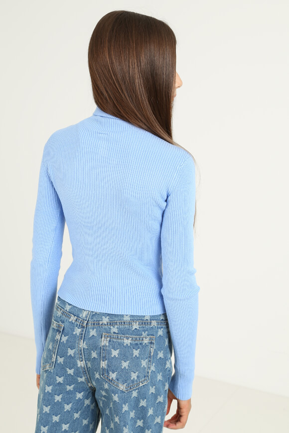 Bild von Gerippter Crop Strickpullover