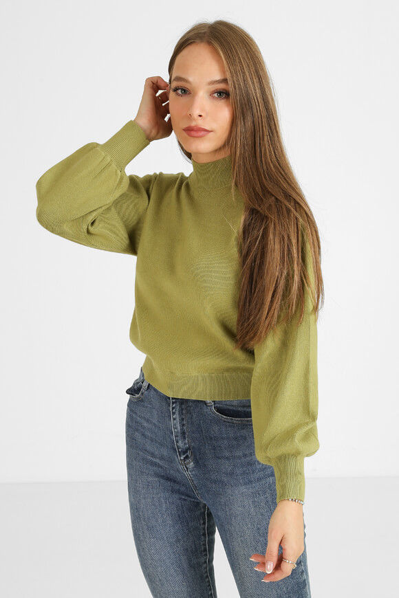Bild von Gerippter Feinstrickpullover