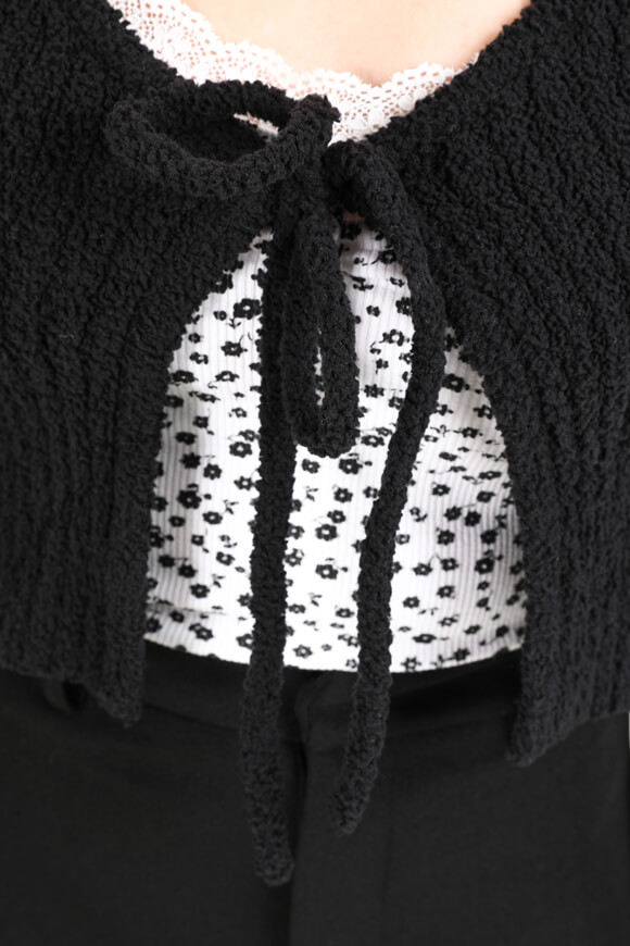Image sur Cardigan court en tricot chenille