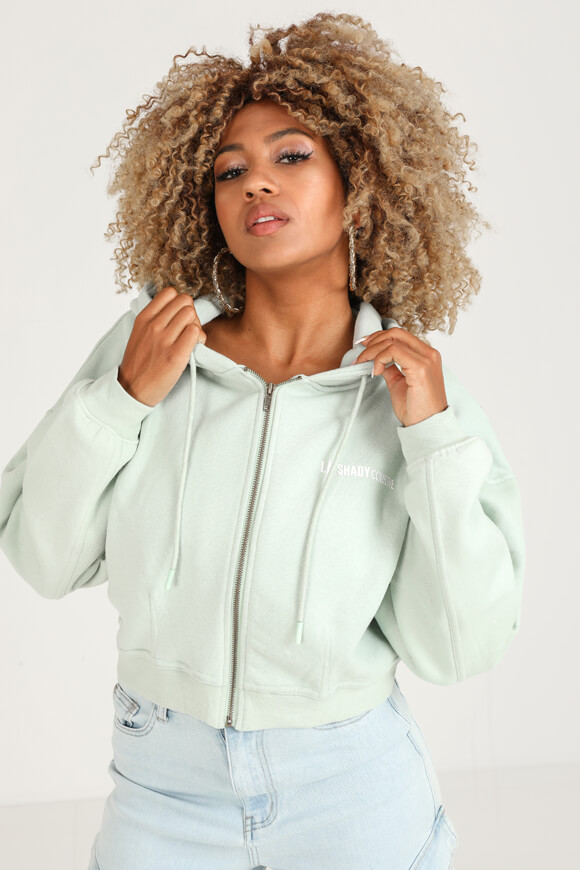 Image sur Sweat court zippé à capuchon