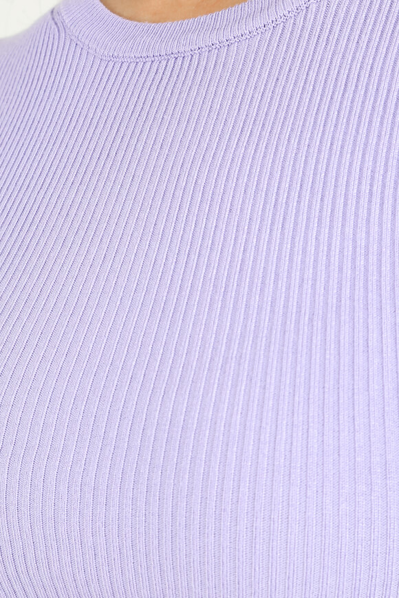Image sur Pull court en tricot côtelé