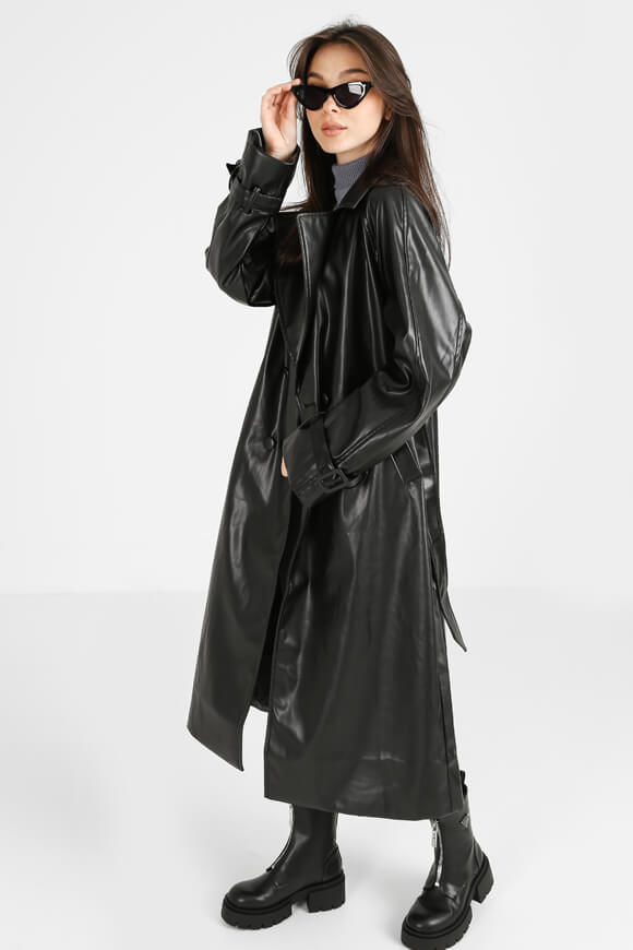 Bild von Kunstleder Trenchcoat