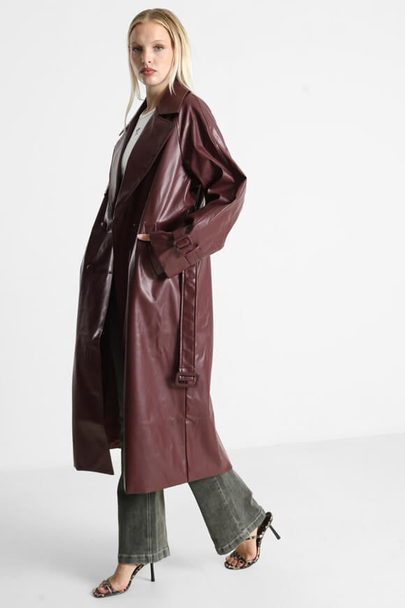 Bild von Kunstleder Trenchcoat