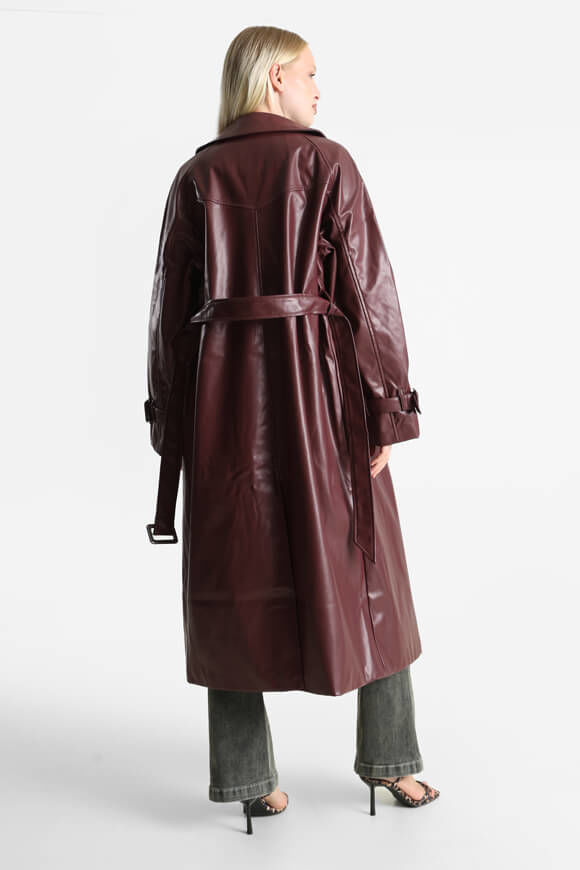 Bild von Kunstleder Trenchcoat