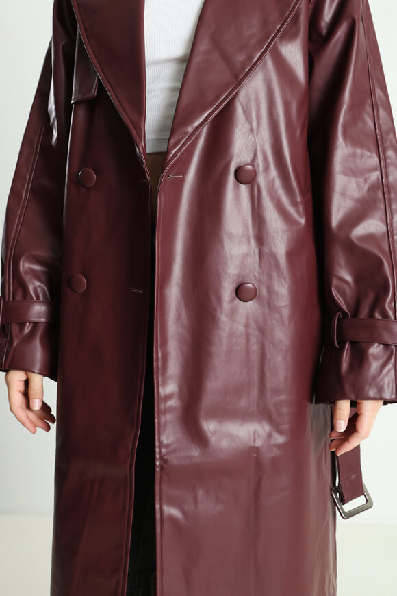 Bild von Kunstleder Trenchcoat