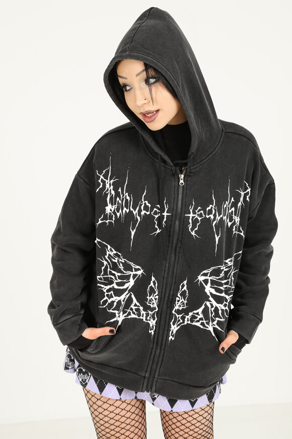 Image sur Sweat ample zippé à capuchon