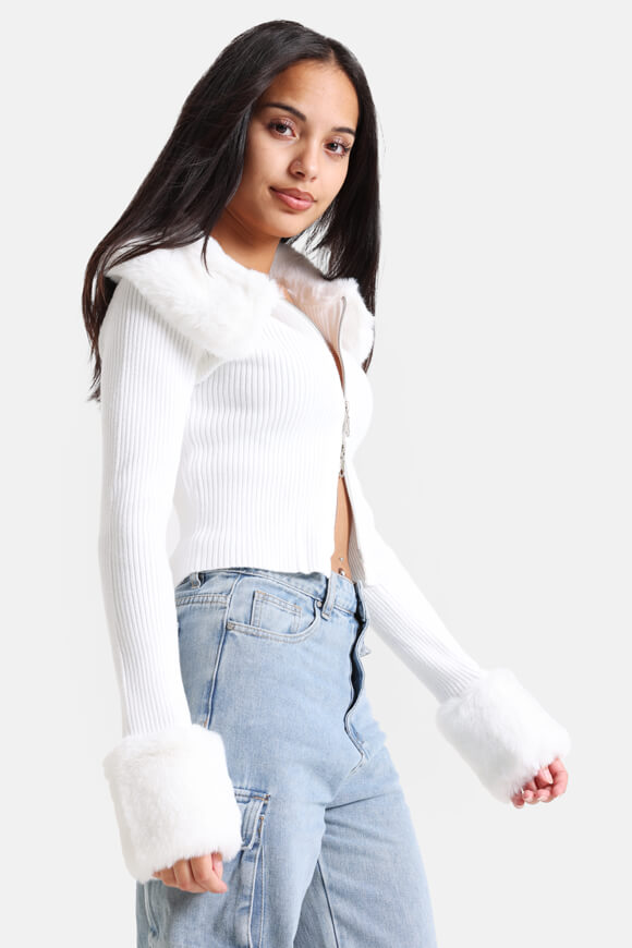 Bild von Gerippter Crop Cardigan