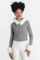 Bild von Gerippter Crop Cardigan