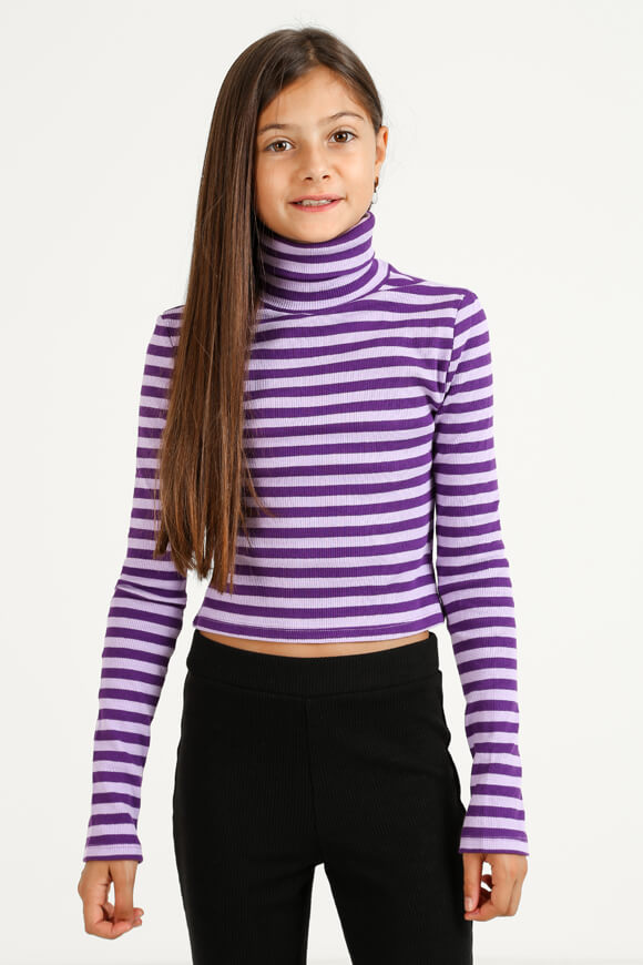 Bild von Geripptes Crop Langarmshirt