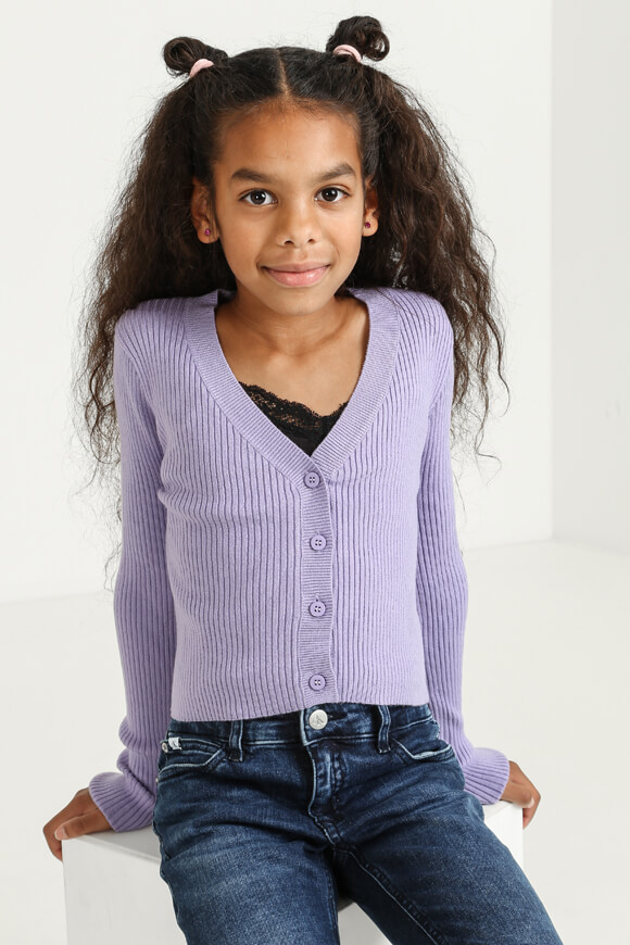 Bild von Gerippter Crop Cardigan