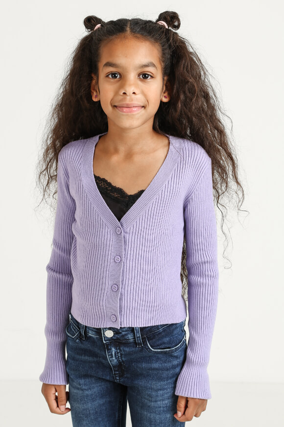 Bild von Gerippter Crop Cardigan