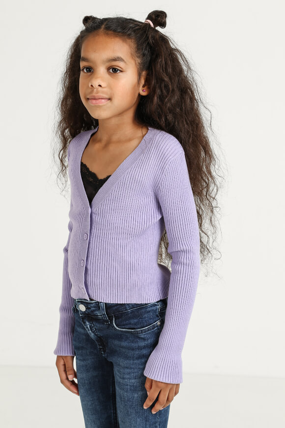 Bild von Gerippter Crop Cardigan