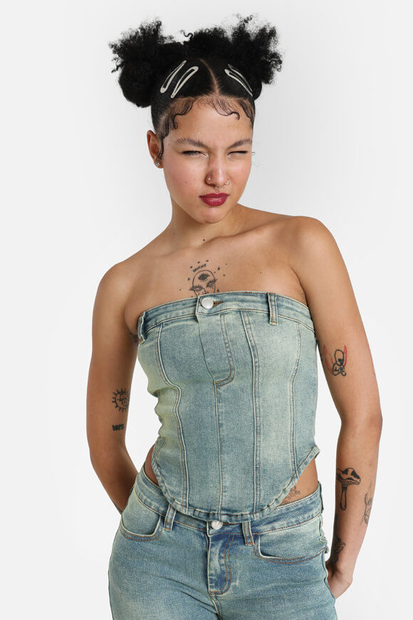 Image sur Top corset en jean