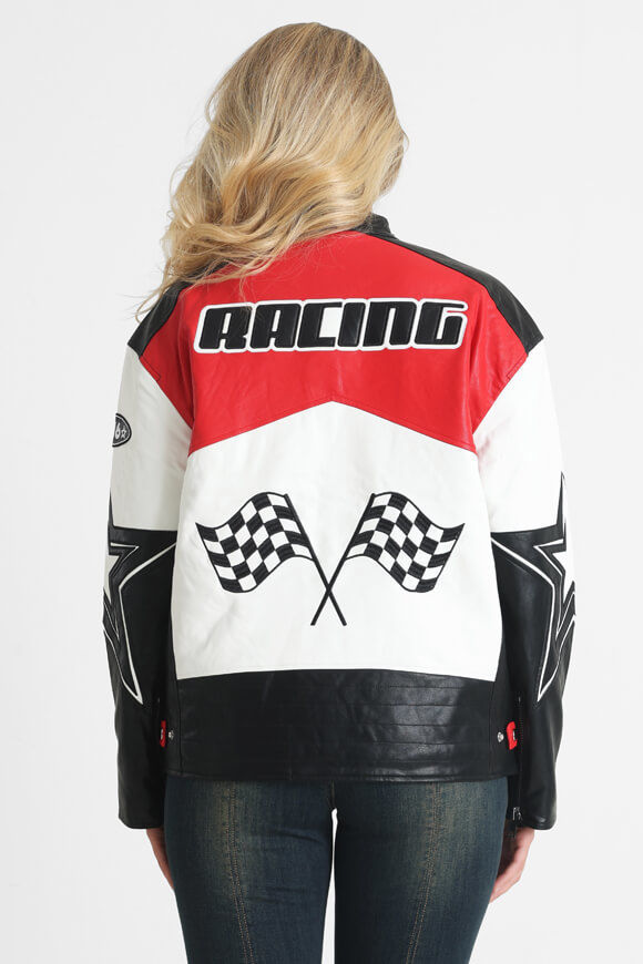 Bild von Kunstleder Bikerjacke