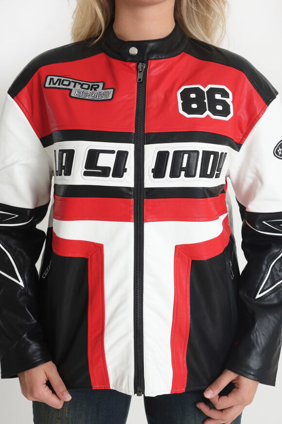 Bild von Kunstleder Bikerjacke