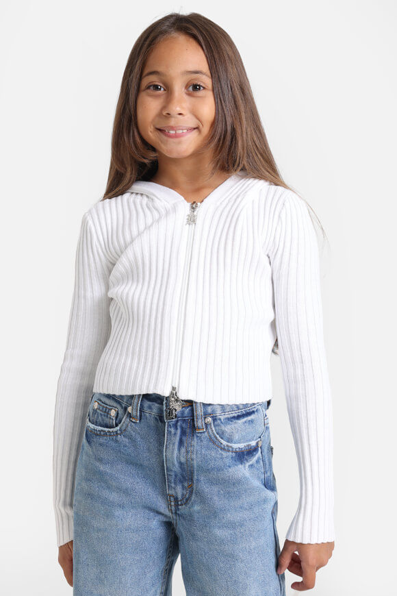 Bild von Gerippte Crop Strickjacke