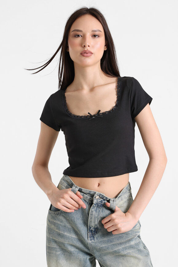 Bild von Geripptes Crop T-Shirt