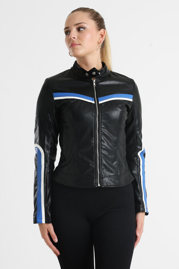 Bild von Kunstleder Bikerjacke