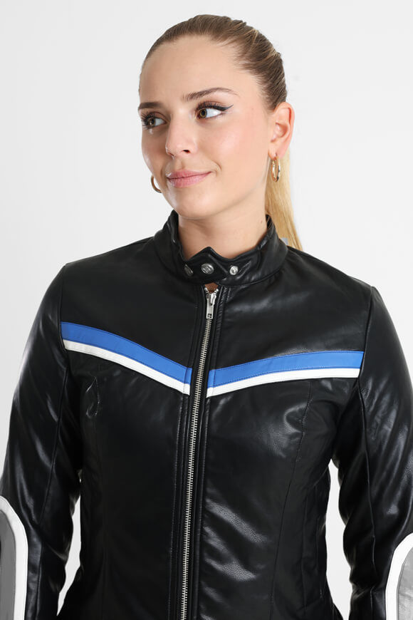 Bild von Kunstleder Bikerjacke