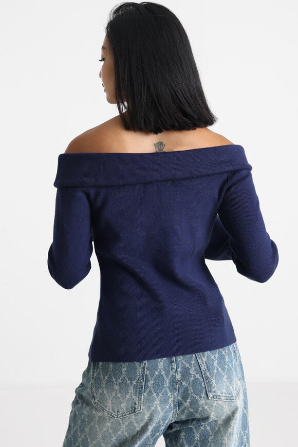 Bild von Gerippter Off Shoulder Strickpullover