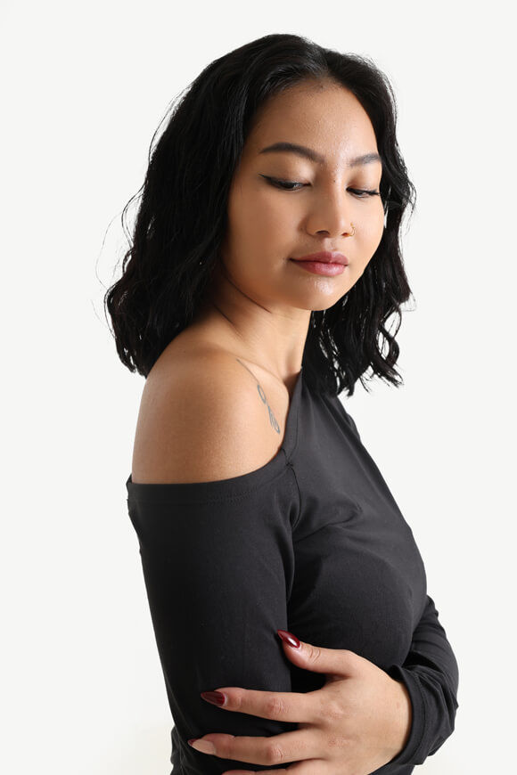 Image sur One Shoulder Langarmshirt