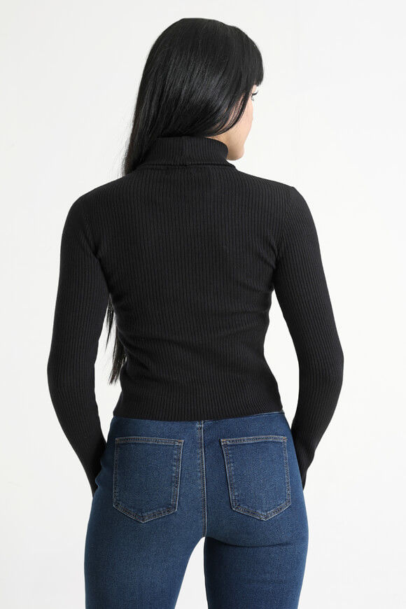 Bild von Gerippter Crop Strickpullover