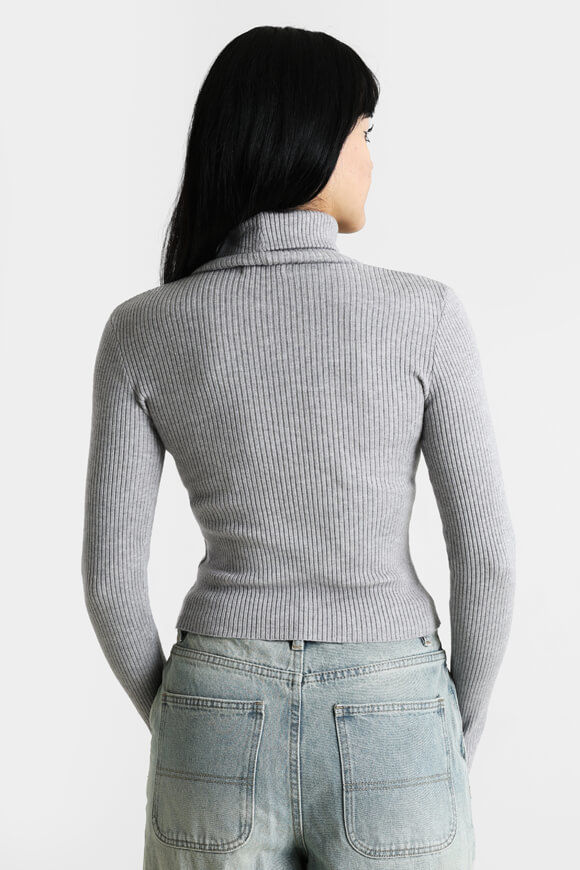 Bild von Gerippter Crop Strickpullover