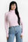 Bild von Gerippter Crop Strickpullover